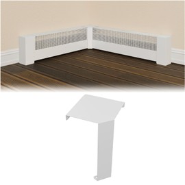 Jeevony Galvanized Steel White Inside 90 Degree Corner Connector for Baseboard Covers, Baseboard Interior Conner Connector, Heater Cover Accessory E203