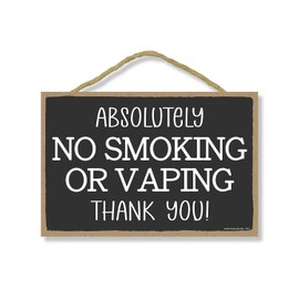 Honey Dew Gifts, Absolutely No Smoking Or Vaping Thank You, Rules Sign for Rental Properties, Vacation Home Rental Signs, Smoke Free Sign, 7 Inch by 10.5 Inch, 76111