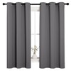 NICETOWN Thermal Insulated Grommet Blackout Curtains for Bedroom (2 Panels,