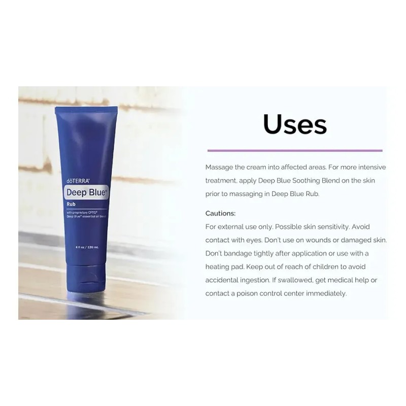 Crema Deep Blue Rub Doterra 120 Ml Con Aroma Mentolado
