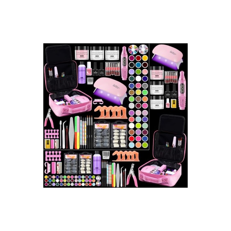 Acrylic Nail Kit for Beginners with Everything in Gift Organizer