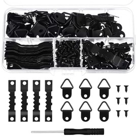 POFET 251pcs Wall Picture Frame Hooks Metal Picture Hanging Hangers for Home Office Picture Hanging Picture Frame Hanging Kit Sawtooth Picture Hangers D Ring Picture Hooks with Screws Set