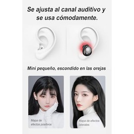 Stealth Auriculares Musculoso Ultraligero 3g Mini tamaño Ultra pequeño Auriculares Izquierda Derecha Tipo Separado emparejamiento automático Bluetooth 5.3 inalámbrico