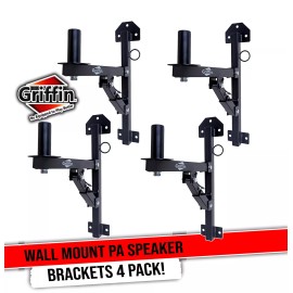 Griffin Wall Mount Brackets for PA Speakers | DJ On Stage Studio Recording Monitor Stand