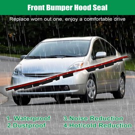 FZJDSD Front Bumper Front Hood Rubber Seal Compatible with Toyota Prius 2010-2015,Prius Plug-in 2012-2015 Replace 5339547020