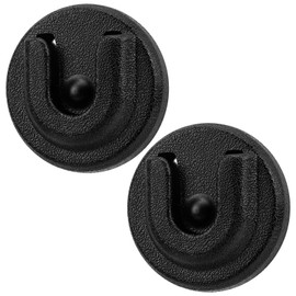 Geekria for Creators Universal Ham CB Radio Microphone Hanger, Round Knob Mic Holder Mount Compatible with Motorola CDM1250, CDM750, GM300, M1225, GM3688 (2 Pack / Black)
