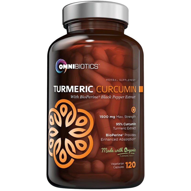 Organic Turmeric Curcumin Supplement 1500mg with BioPerine | 95% Standardized