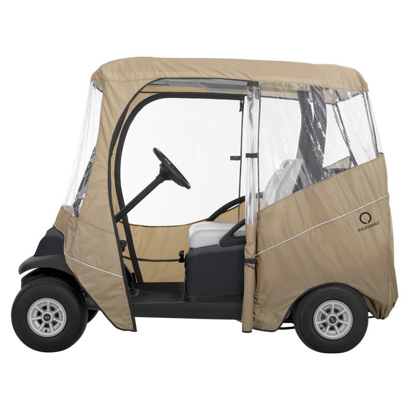 Classic Accessories Fairway Short Roof 2-Person Travel Golf Cart Enclosure,