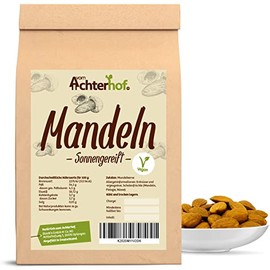 Almonds Sun Ripened 1000 g, Sweet & Mild Flavour, Almond Kernels Free from Artificial Preservatives, Flavours & Dyes, Ideal as a Snack in Between Meals or for Baking from Achterhof