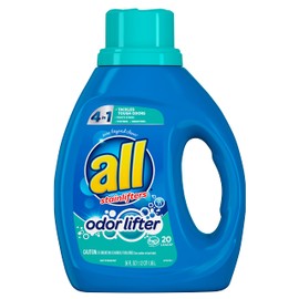 all Laundry Detergent Liquid, Odor Lifter, Tackles Tough Odors For Sporty Families, 36 Ounce, 20 Loads
