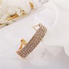 2Pcs Rectangular Glitter Rhinestone Hair Clips Sparkly Hair Barrettes Crystal