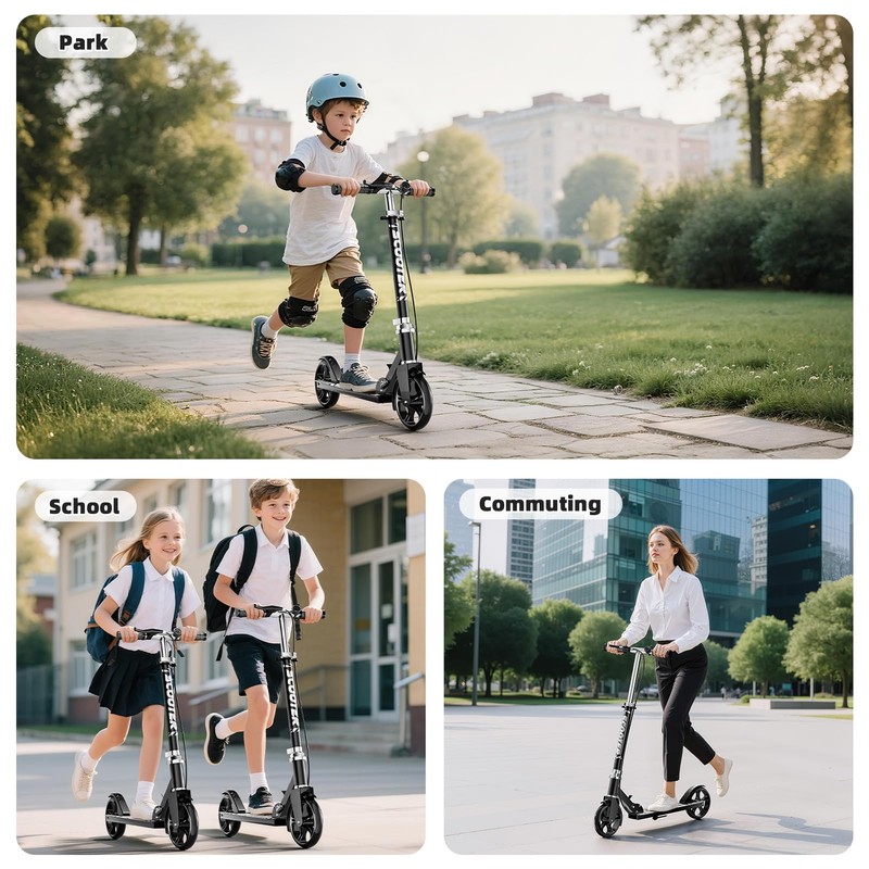 Scooters for Kids 8-12, Teens & Adults - Lightweight, Foldable,