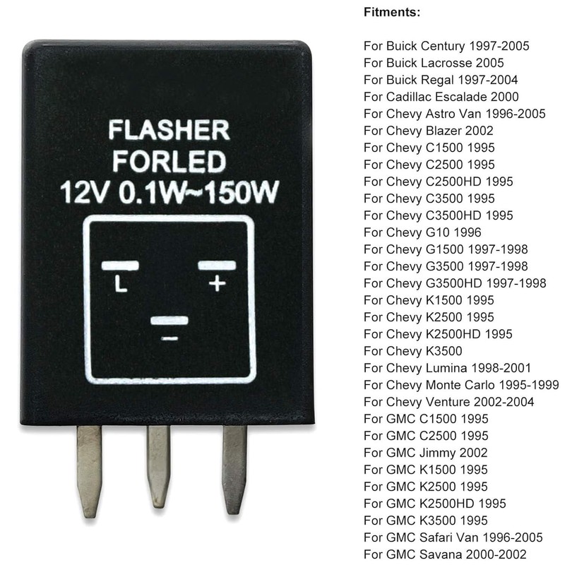 iJDMTOY 3-Pin EP28 EP-28 WMFLL004 Electronic LED Flasher Relay As