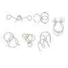 Metal Wire Puzzles Educational Logical Thinking Development Interlock Puzzles Set