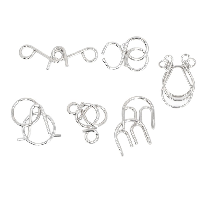 Metal Wire Puzzles Educational Logical Thinking Development Interlock Puzzles Set
