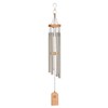 69cm (27") Promotional Wood & Aluminium Wind Chime, Silver.