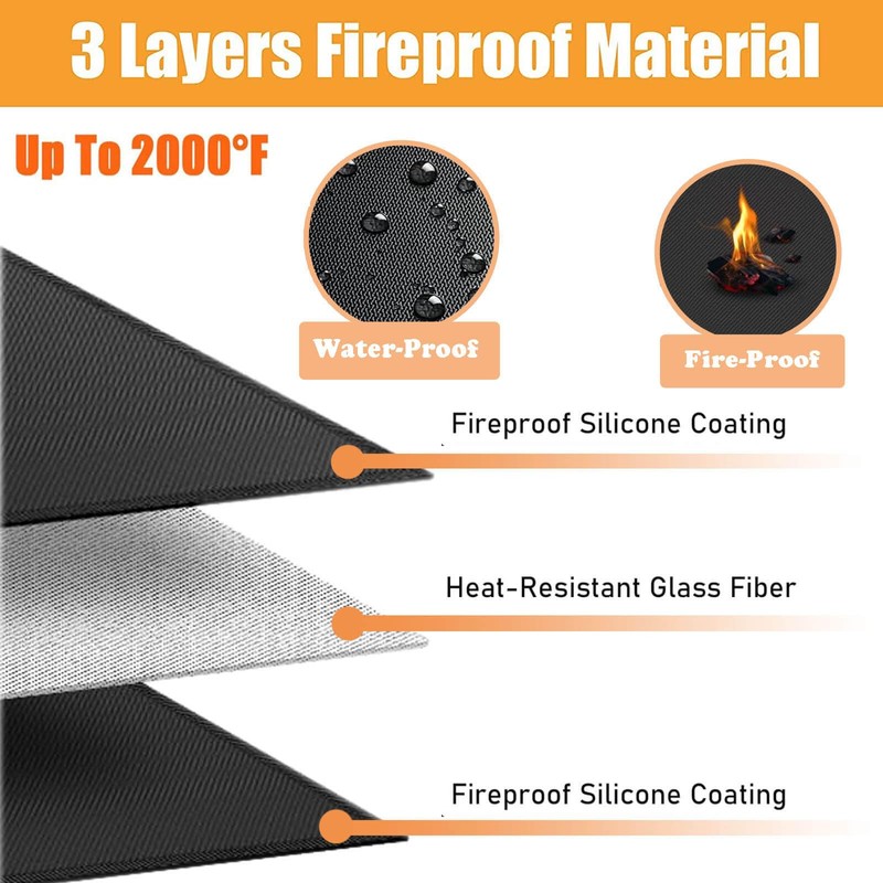 3' X 5' heat shield for the wall behind the