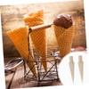 SHOWERORO Ice Cream Mold Set 2pcs Cone Shape Wooden Pizzelle