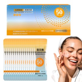 50 x Travel Size Sun Protection, Mini Sun Cream, Sunscreen SPF 50, Sun Cream Mini Tube, SPF 50+ Mini Sun Cream, Waterproof Sun Protection with UVA/UVB Protection, Suitable for All Skin Types