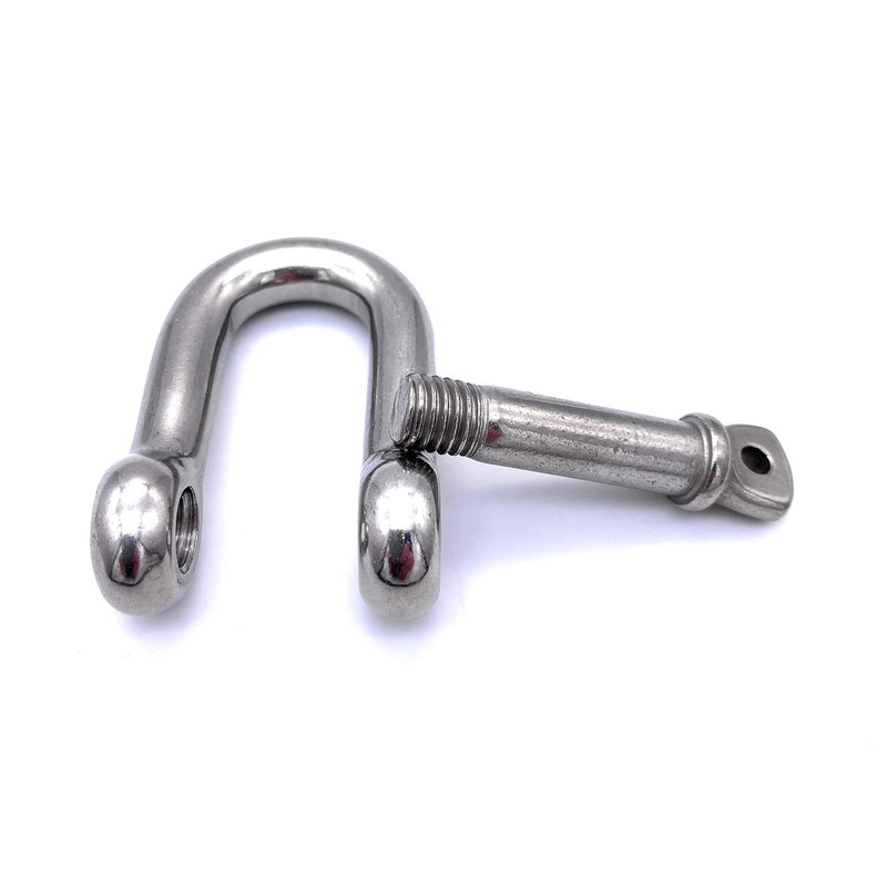 V4A Stainless Steel Shackle Diameter 8 mm Straight Short Shape