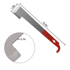 ZOENHOU ZOENHOU 5 Pack 10.6 Inch Beehive Tool with J Hook, Frame Lifter and Scraper, Stainless Steel Beekeepers Supplies, Beekeeping Equipment, Red Handle