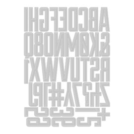 Sizzix Thinlits Die Set 41PK Alphanumeric Emporium by Tim Holtz, 666282, Multi-Colour