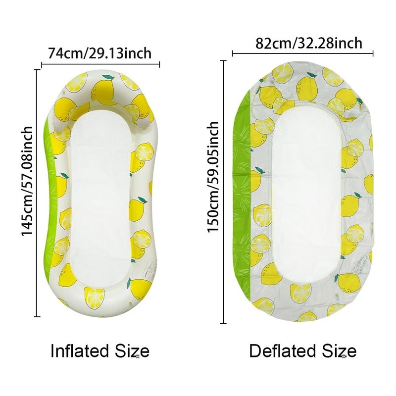Inflatable Water Hammock Pool Hammock with Headboard Bath Hammock Water