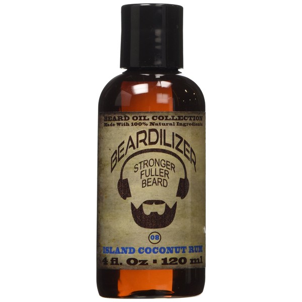 Beardilizer ® Beard Oil Collection - #8 Island Coconut Rum 4 Oz - Made with 100% Natural Ingredients