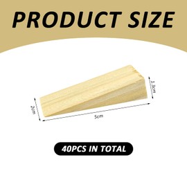 40 Pieces of Triangular Wooden Wedges, Furniture Accessories, Furniture Pads, and Doors and Windows Installation Wooden Blocks.