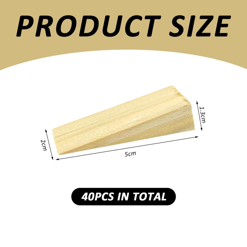 40 Pieces of Triangular Wooden Wedges, Furniture Accessories, Furniture Pads,