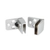 Gedotec Glass Door Hinge Top & Bottom Silver Matt Square