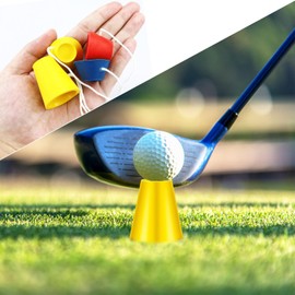 ZEACCT Pack of 4 Winter Golf Tees Rubber, Various Heights and Multicoloured Rubber Golf Tees, Jumbo Golf Tees Rubber, Golf Tees Made of Rubber for Indoor Use for Frosty Days