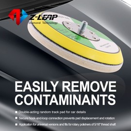 Z-LEAP 5" PU Polishing Pad Hook & Loop Polishing Pad for Car Grinding Car Care Polisher 5/16" with 24 Threads