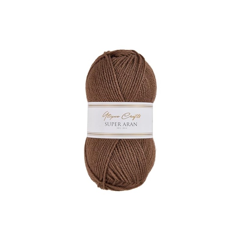 Utopia Crafts Super Aran Knitting and Crochet Yarn 100g (Warm