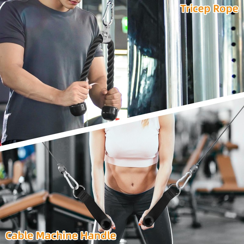 Topfinder Cable Machine Attachment Set for Gym,LAT Pulldown Attachment,Home Gym