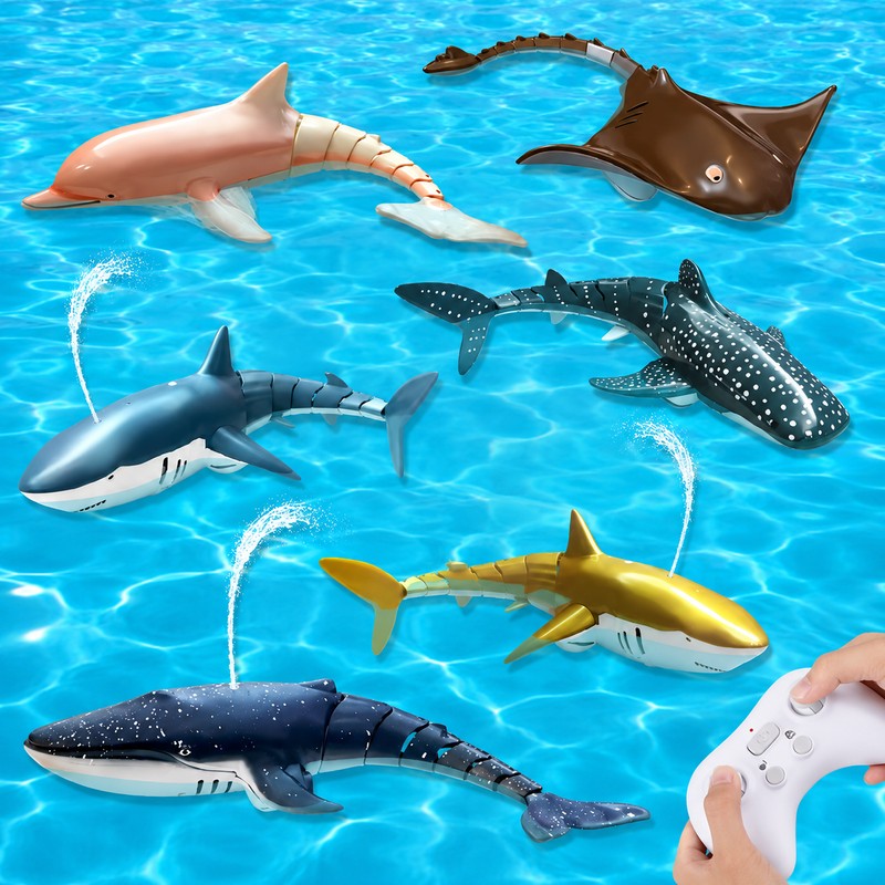 Remote Control Shark Pool Toy – 2.4GHz RC Swimming Shark