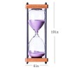 Large Hourglass Timer 60 Minute, Decorative Wooden Sandglass, Purple
