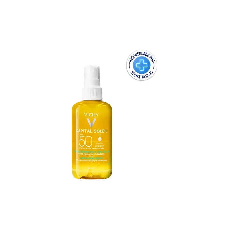 Agua Solar Protectora Corporal Hidratante con Ácido Hialurónico y Vitamina