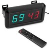 QWORK® Portable LED Sports Scoreboard 0-99 with Adjustable Brightness, Remote