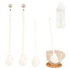 4PCS 360° Flexible Silicone Bottle Brush with Long Handle Soft