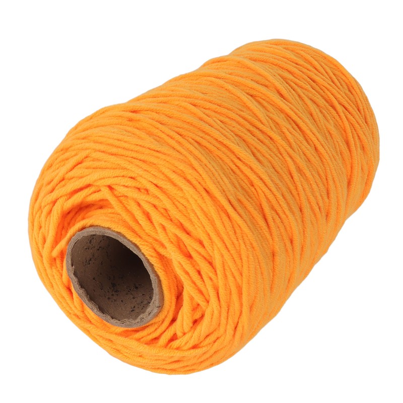 Tufting Yarn Orange 437yd Long 0.2in Wide Shrink Resistant Cotton
