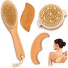 Kit de Cepillos Corporales de Cerdas Naturales y Gua Sha