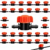 Drip Irrigation Shut Off Valves, 1/4 Inch, 30-Pack, Universal Tubing
