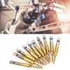 10pcs Hex Shank Drill Bit Metric Screw Thread Tap Titanium