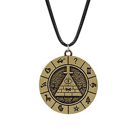 EIKOU Gravity Falls Dipper's Bill Cipher Necklace Pyramid Pendant Cosplay Costume Accessories