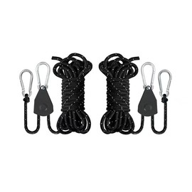 DEVENTORZ Guy Rope, Set of 2, Light Guy Rope, Tent Rope, Hanging Rope, Rope Ratchet, Rope Tightener, Carabiner, Rope Tensioner, Rope Hanger, Packing Belt, Flexible Bracket, Rope for Camping (Length