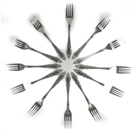 DecorRack 12pcs Dinner Forks, Stainless Steel, 7.5 inches, Flatware, Dishwasher Safe