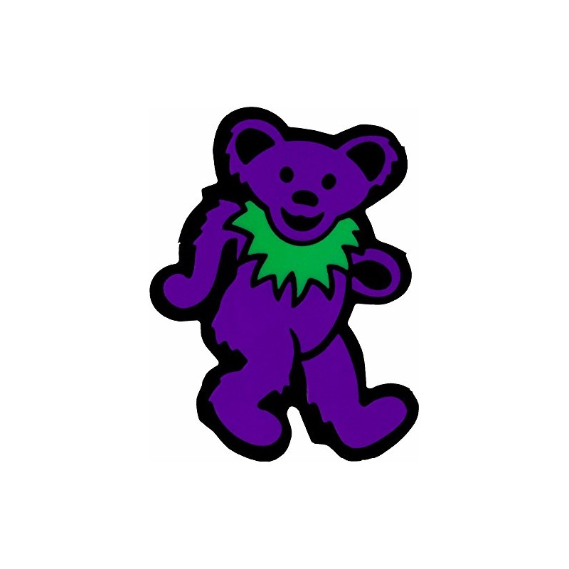Square Deal Recordings & Supplies Small Purple Bear with Green