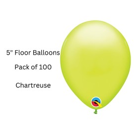 Qualatex 38357 Chartreuse 5"/ 5-inch Round Mini Latex Party Balloons (Pack of 100)
