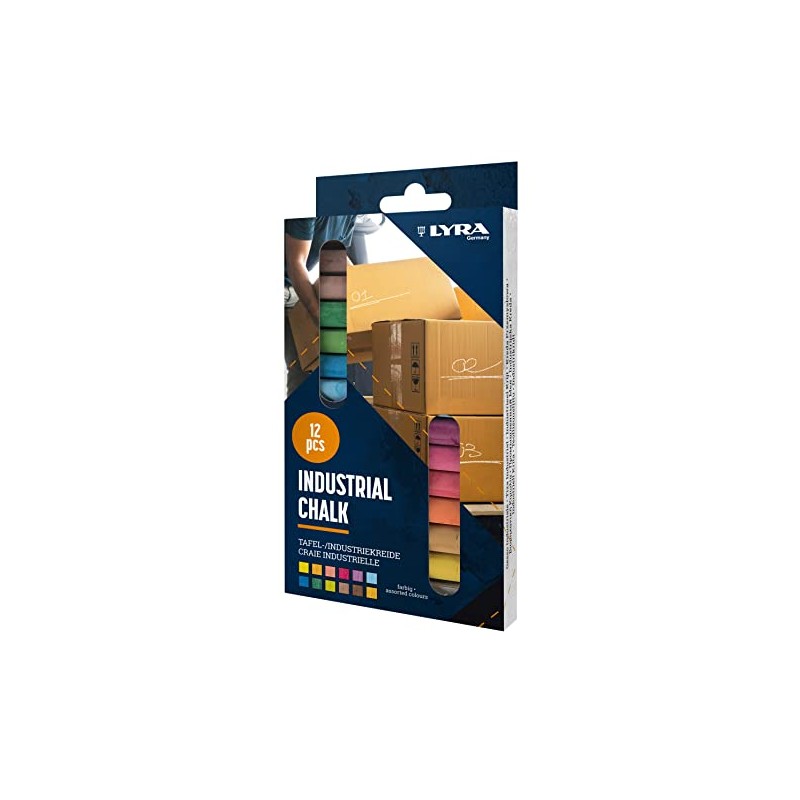 LYRA Industrial Chalk Coloured Chalk Box of 12 Chalks